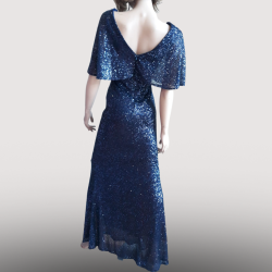 Robe Longue Paillettes - bleu foncé