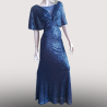 Robe Longue Paillettes - bleu foncé