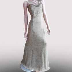 Robe Longue Pearls - green with sparkles