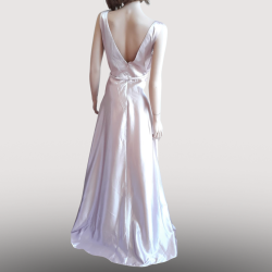 Robe Longue Cincerella rose argentée