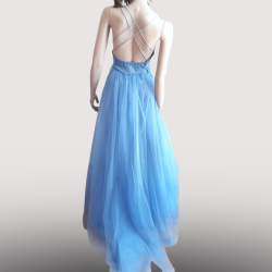 Robe Longue Cinderella Bleu ciel