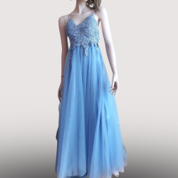 Robe Longue Cinderella Bleu ciel