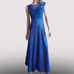 Robe Longue Cocktail  Bleu